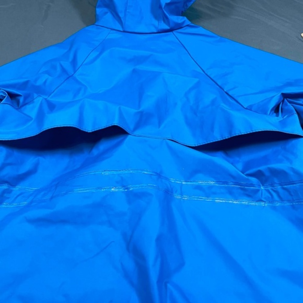 Vintage LL Bean Maine Guide Rain Jacket Blue Hooded Waterproof Womens Small - Picture 14 of 16